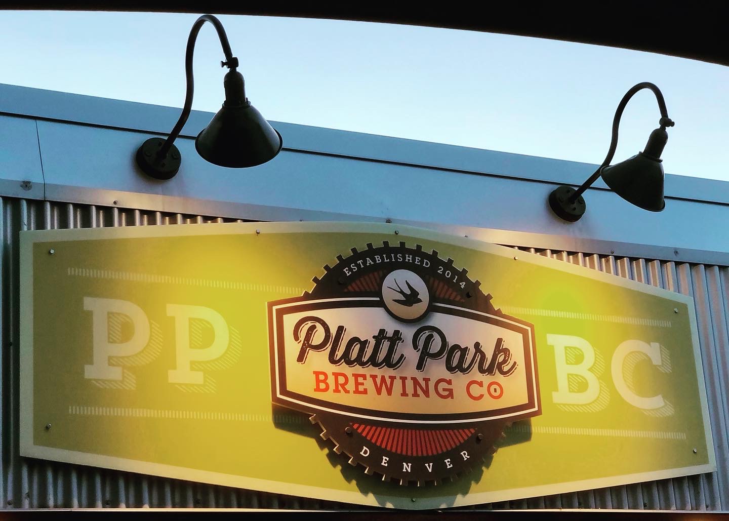 platt park brewing sign out front